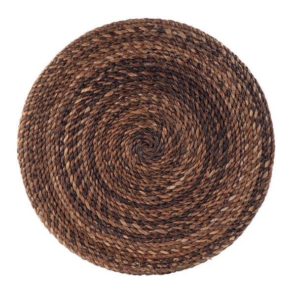 Butler Specialty Butler Bagshawe 13" Round Wood & Abaca Rope Inlay Drum Side Table - Rustic Elegance For Any Space Brown Gmelina Wood,Abaca Rope Inlay 5911070-butler
