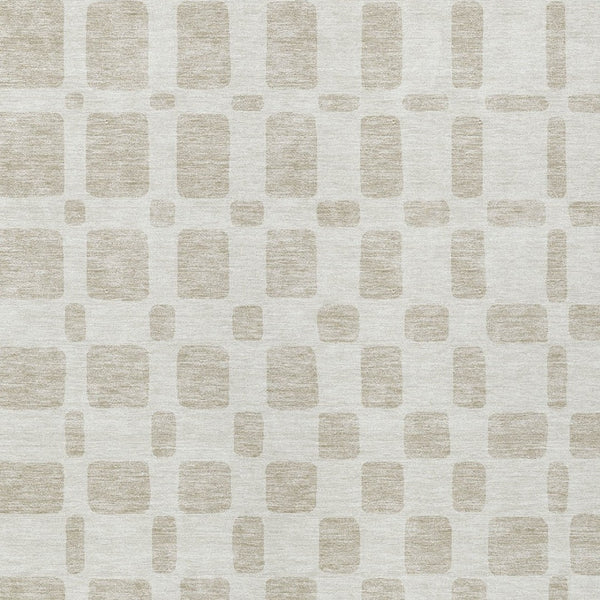 Homeroots 3' Artichoke Green Geometric Indoor Outdoor Area Rug - Stylish, Washable, And Durable For Any Space 5' X 8' Polyester 591112