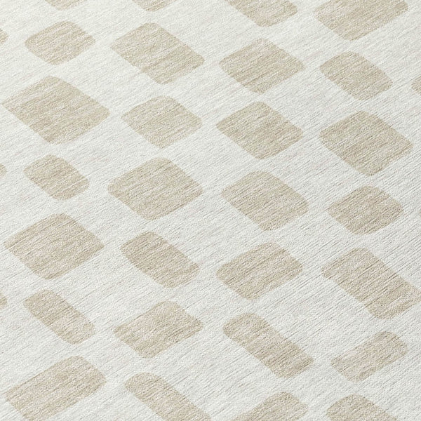 Homeroots 3' Artichoke Green Geometric Indoor Outdoor Area Rug - Stylish, Washable, And Durable For Any Space 8' Round Polyester 591113