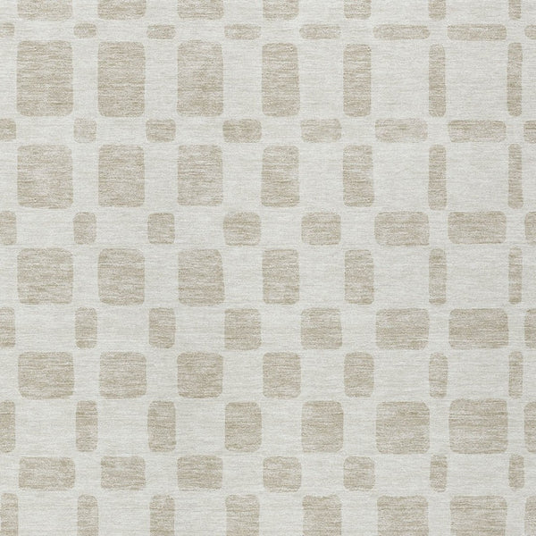 Homeroots 3' Artichoke Green Geometric Indoor Outdoor Area Rug - Stylish, Washable, And Durable For Any Space 10' X 14' Polyester 591116