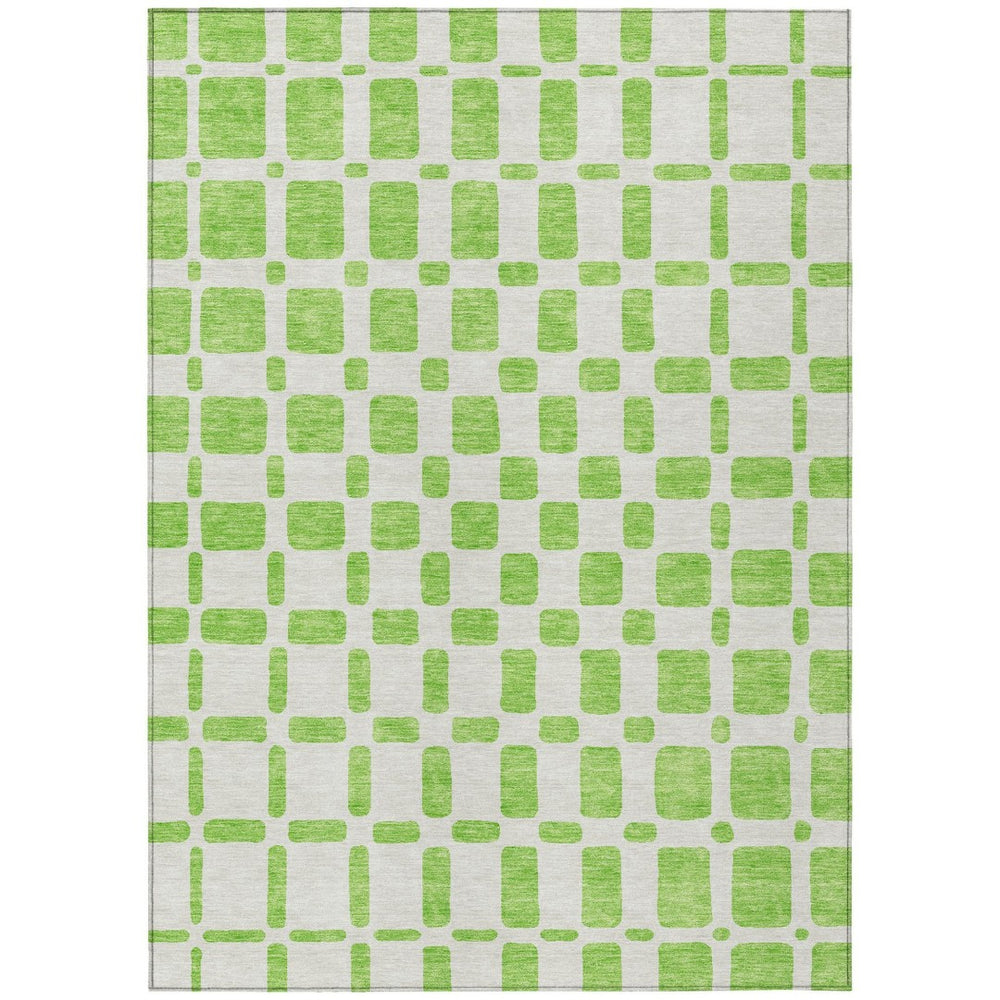 HomeRoots 9' Vibrant Lime Green And Ivory Geometric Area Rug - Stylish Indoor/Outdoor Comfort For Any Space 9' X 12' 591121