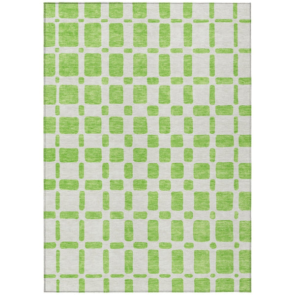 HomeRoots 9' Vibrant Lime Green And Ivory Geometric Area Rug - Stylish Indoor/Outdoor Comfort For Any Space 9' X 12' 591121