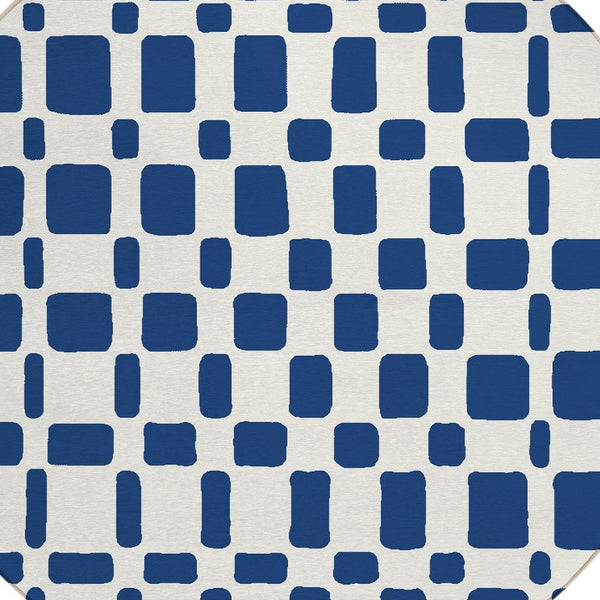 Homeroots 3' Artichoke Green Geometric Indoor Outdoor Area Rug - Stylish, Washable, And Durable For Any Space 8' Round Polyester 591125