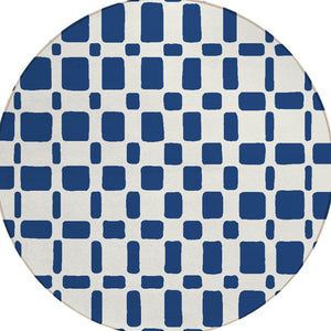 Homeroots 3' Artichoke Green Geometric Indoor Outdoor Area Rug - Stylish, Washable, And Durable For Any Space 8' Round Polyester 591125