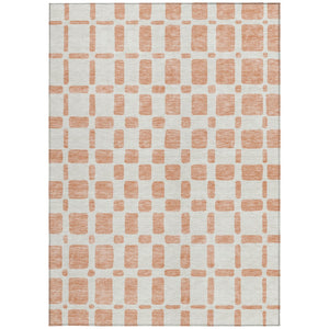 Homeroots 3' Artichoke Green Geometric Indoor Outdoor Area Rug - Stylish, Washable, And Durable For Any Space 5' X 8' Polyester 591130