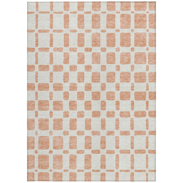 Homeroots 3' Artichoke Green Geometric Indoor Outdoor Area Rug - Stylish, Washable, And Durable For Any Space 5' X 8' Polyester 591130