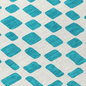 Homeroots 3' Artichoke Green Geometric Indoor Outdoor Area Rug - Stylish, Washable, And Durable For Any Space 8' Round Polyester 591149