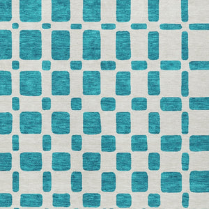 Homeroots 3' Artichoke Green Geometric Indoor Outdoor Area Rug - Stylish, Washable, And Durable For Any Space 9' X 12' Polyester 591151