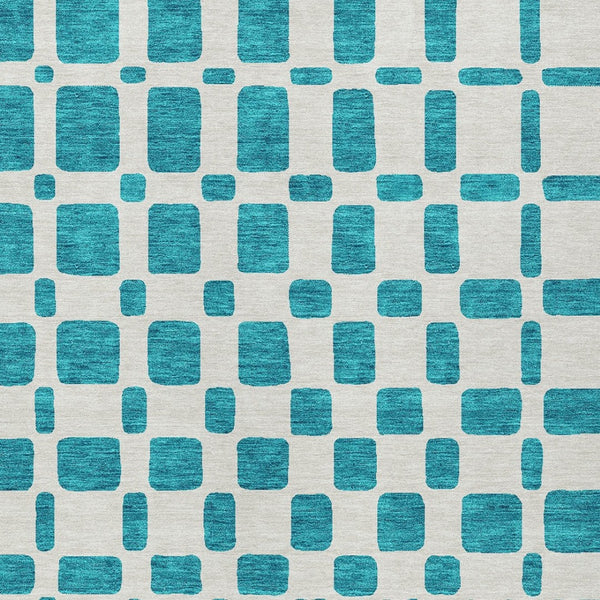 Homeroots 3' Artichoke Green Geometric Indoor Outdoor Area Rug - Stylish, Washable, And Durable For Any Space 9' X 12' Polyester 591151