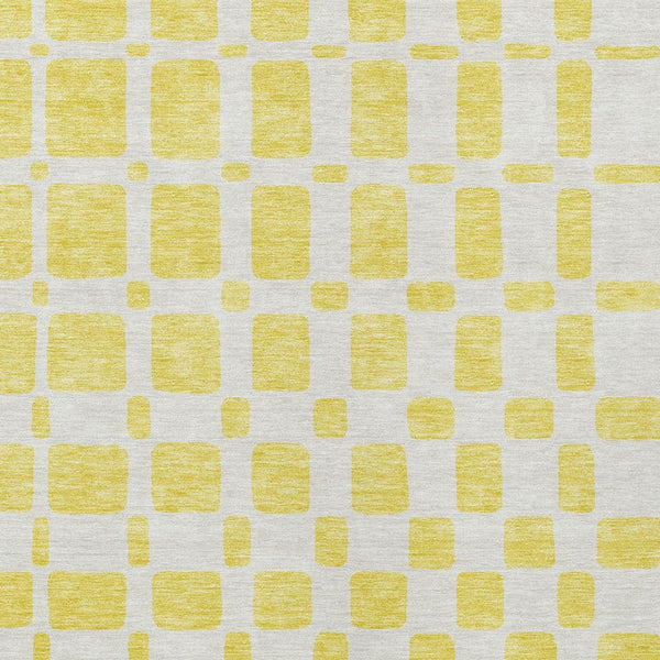 Homeroots 3' Artichoke Green Geometric Indoor Outdoor Area Rug - Stylish, Washable, And Durable For Any Space 3' X 5' Polyester 591165