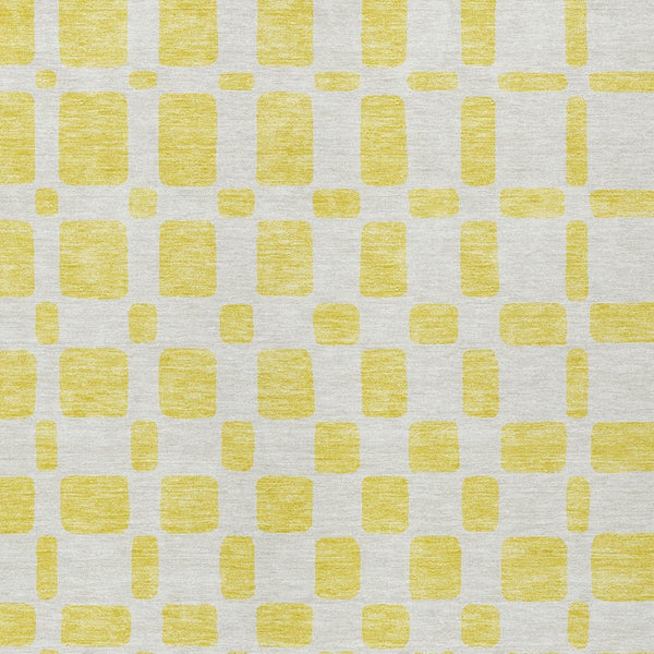 Homeroots 3' Artichoke Green Geometric Indoor Outdoor Area Rug - Stylish, Washable, And Durable For Any Space 9' X 12' Polyester 591169