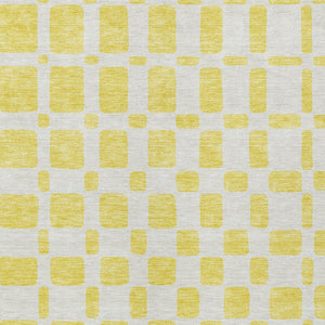 Homeroots 3' Artichoke Green Geometric Indoor Outdoor Area Rug - Stylish, Washable, And Durable For Any Space 10' X 14' Polyester 591170