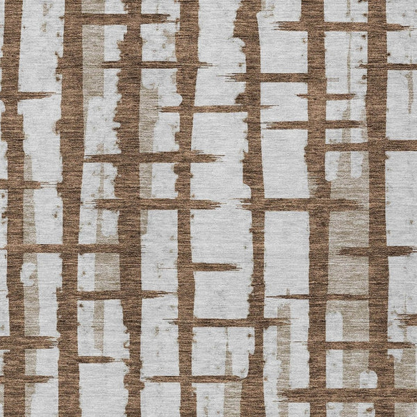 Homeroots 3' Stylish Artichoke Green & Gray Striped Washable Area Rug For Indoor And Outdoor Spaces 3' X 5' Polyester 591183