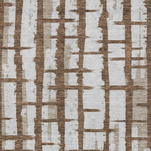 Homeroots 3' Stylish Artichoke Green & Gray Striped Washable Area Rug For Indoor And Outdoor Spaces 10' X 14' Polyester 591188