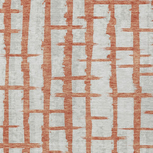 Homeroots 3' Stylish Artichoke Green & Gray Striped Washable Area Rug For Indoor And Outdoor Spaces 9' X 12' Polyester 591193