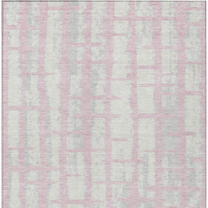 Homeroots 3' Stylish Artichoke Green & Gray Striped Washable Area Rug For Indoor And Outdoor Spaces 8' X 10' Polyester 591222