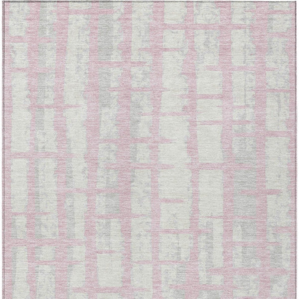 Homeroots 3' Stylish Artichoke Green & Gray Striped Washable Area Rug For Indoor And Outdoor Spaces 8' X 10' Polyester 591222