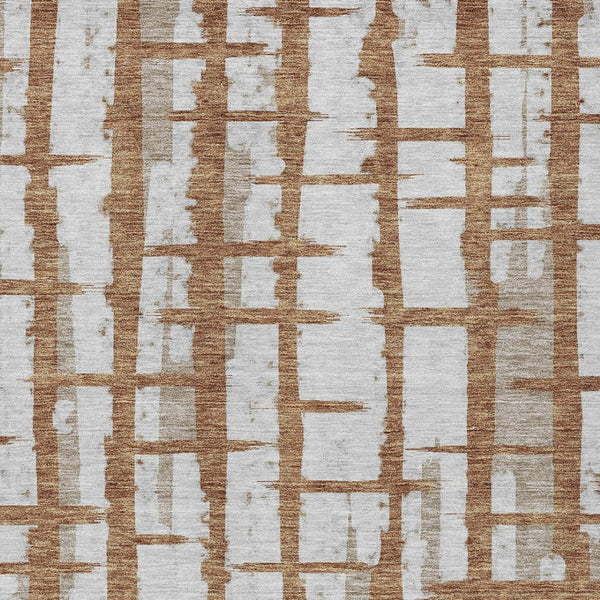 Homeroots 3' Stylish Artichoke Green & Gray Striped Washable Area Rug For Indoor And Outdoor Spaces 5' X 8' Polyester 591226