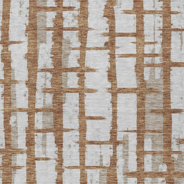 Homeroots 3' Stylish Artichoke Green & Gray Striped Washable Area Rug For Indoor And Outdoor Spaces 8' X 10' Polyester 591228