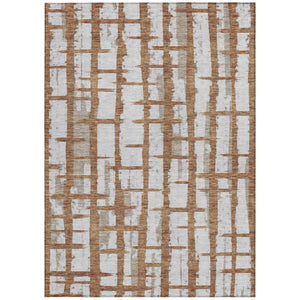 Homeroots 3' Stylish Artichoke Green & Gray Striped Washable Area Rug For Indoor And Outdoor Spaces 9' X 12' Polyester 591229