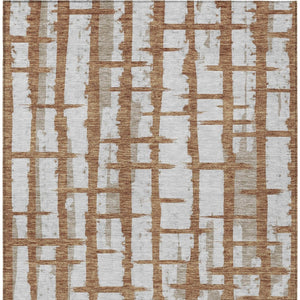 Homeroots 3' Stylish Artichoke Green & Gray Striped Washable Area Rug For Indoor And Outdoor Spaces 9' X 12' Polyester 591229