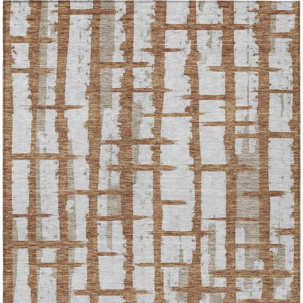 Homeroots 3' Stylish Artichoke Green & Gray Striped Washable Area Rug For Indoor And Outdoor Spaces 9' X 12' Polyester 591229