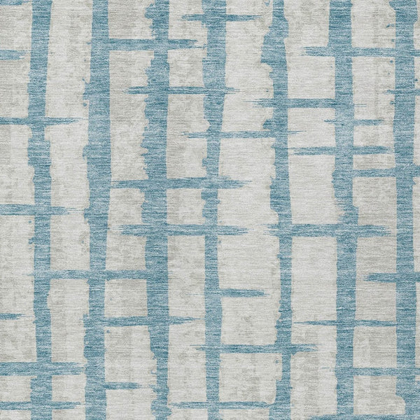 Homeroots 3' Stylish Artichoke Green & Gray Striped Washable Area Rug For Indoor And Outdoor Spaces 3' X 5' Polyester 591231