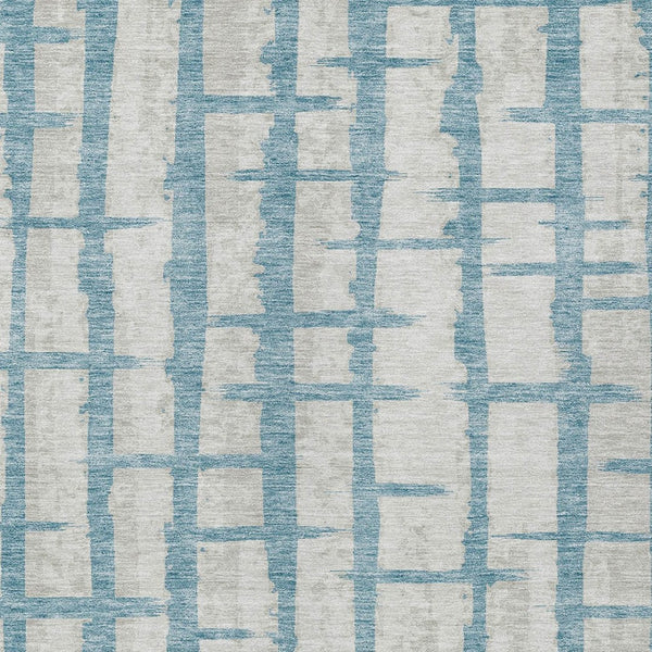 Homeroots 3' Stylish Artichoke Green & Gray Striped Washable Area Rug For Indoor And Outdoor Spaces 8' X 10' Polyester 591234