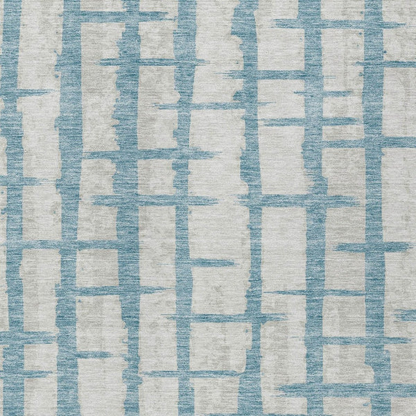 Homeroots 3' Stylish Artichoke Green & Gray Striped Washable Area Rug For Indoor And Outdoor Spaces 9' X 12' Polyester 591235