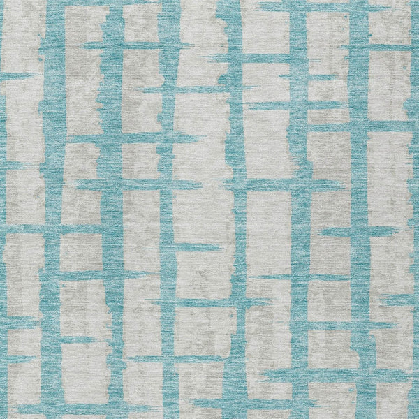 Homeroots 3' Stylish Artichoke Green & Gray Striped Washable Area Rug For Indoor And Outdoor Spaces 3' X 5' Polyester 591237
