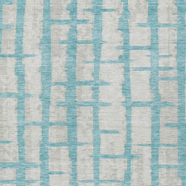 Homeroots 3' Stylish Artichoke Green & Gray Striped Washable Area Rug For Indoor And Outdoor Spaces 8' X 10' Polyester 591240