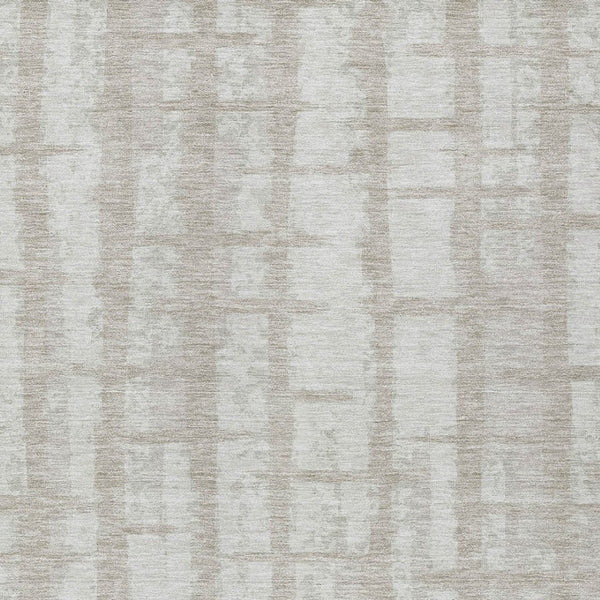 Homeroots 3' Stylish Artichoke Green & Gray Striped Washable Area Rug For Indoor And Outdoor Spaces 9' X 12' Polyester 591247