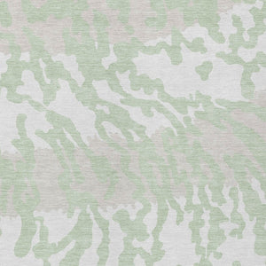 Homeroots 3' Artichoke Green Beige Ivory Animal Print Washable Indoor Outdoor Area Rug For Stylish Spaces 5' X 8' Polyester 591250