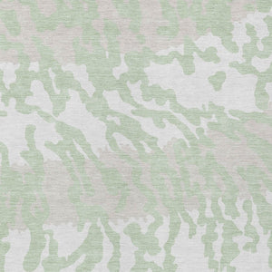 Homeroots 3' Artichoke Green Beige Ivory Animal Print Washable Indoor Outdoor Area Rug For Stylish Spaces 8' X 10' Polyester 591252