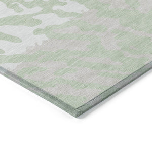 Homeroots 3' Artichoke Green Beige Ivory Animal Print Washable Indoor Outdoor Area Rug For Stylish Spaces 9' X 12' Polyester 591253