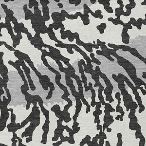 Homeroots 3' Artichoke Green Beige Ivory Animal Print Washable Indoor Outdoor Area Rug For Stylish Spaces 3' X 5' Polyester 591255