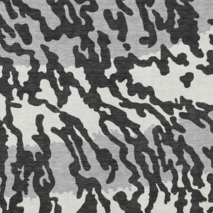 Homeroots 3' Artichoke Green Beige Ivory Animal Print Washable Indoor Outdoor Area Rug For Stylish Spaces 5' X 8' Polyester 591256