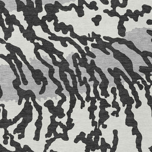 Homeroots 3' Artichoke Green Beige Ivory Animal Print Washable Indoor Outdoor Area Rug For Stylish Spaces 9' X 12' Polyester 591259