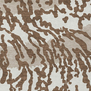 Homeroots 3' Artichoke Green Beige Ivory Animal Print Washable Indoor Outdoor Area Rug For Stylish Spaces 9' X 12' Polyester 591265