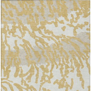 Homeroots 3' Artichoke Green Beige Ivory Animal Print Washable Indoor Outdoor Area Rug For Stylish Spaces 9' X 12' Polyester 591277