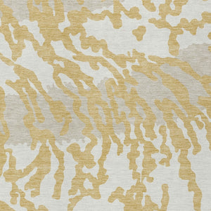 Homeroots 3' Artichoke Green Beige Ivory Animal Print Washable Indoor Outdoor Area Rug For Stylish Spaces 9' X 12' Polyester 591277