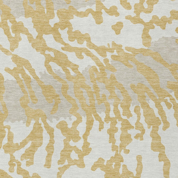 Homeroots 3' Artichoke Green Beige Ivory Animal Print Washable Indoor Outdoor Area Rug For Stylish Spaces 9' X 12' Polyester 591277