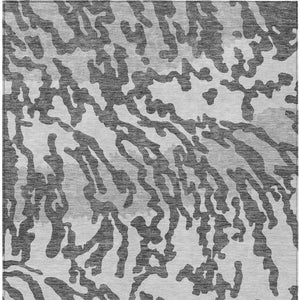 Homeroots 3' Artichoke Green Beige Ivory Animal Print Washable Indoor Outdoor Area Rug For Stylish Spaces 5' X 8' Polyester 591280