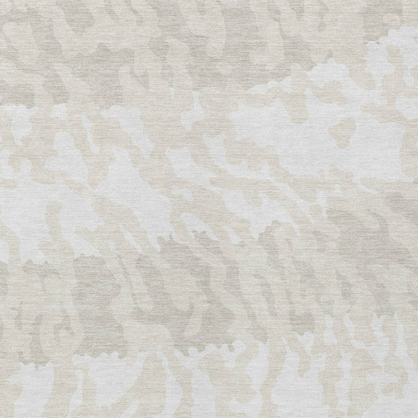 Homeroots 3' Artichoke Green Beige Ivory Animal Print Washable Indoor Outdoor Area Rug For Stylish Spaces 3' X 5' Polyester 591285