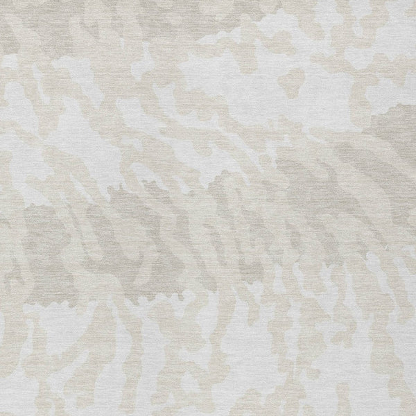 Homeroots 3' Artichoke Green Beige Ivory Animal Print Washable Indoor Outdoor Area Rug For Stylish Spaces 8' X 10' Polyester 591288