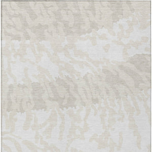 Homeroots 3' Artichoke Green Beige Ivory Animal Print Washable Indoor Outdoor Area Rug For Stylish Spaces 9' X 12' Polyester 591289