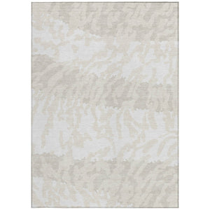 Homeroots 3' Artichoke Green Beige Ivory Animal Print Washable Indoor Outdoor Area Rug For Stylish Spaces 10' X 14' Polyester 591290