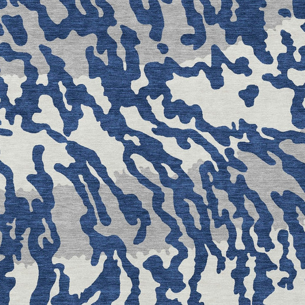 Homeroots 3' Artichoke Green Beige Ivory Animal Print Washable Indoor Outdoor Area Rug For Stylish Spaces 3' X 5' Polyester 591291