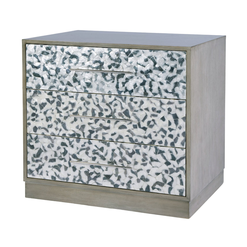 Butler Maganda 3-Drawer Accent Chest with Tortoise Capiz Inlay – Elegant Storage for Any Space