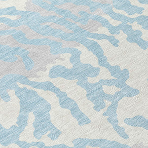 Homeroots 3' Artichoke Green Beige Ivory Animal Print Washable Indoor Outdoor Area Rug For Stylish Spaces 8' Round Polyester 591311